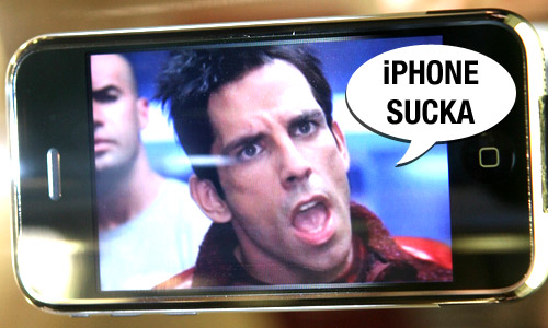 Ben Stiller on the iPhone iPHONE SUCKA