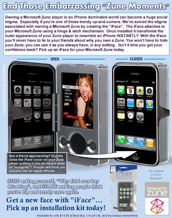 iPhone skin for Zune