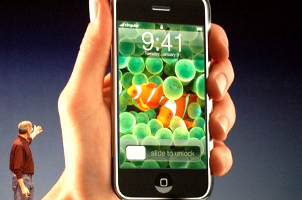 Steve Jobs unveiling the iPhone